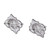 Rhodium-plated sterling silver drop earrings, 'Lotus Reign' - Lotus-Themed Classic Polished Sterling Silver Drop Earrings