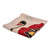 Silk scarf, 'Romantic Tulip' - Armenian-Made Hand-Painted Red Tulip Silk Scarf in Beige