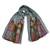 Silk scarf, 'My City' - Artisan-Made Hand-Painted Cityscape-Themed Green Silk Scarf