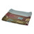 Silk scarf, 'My City' - Artisan-Made Hand-Painted Cityscape-Themed Green Silk Scarf