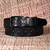 Men's leather belt, 'Shadow Gentleman' - Men's Traditional Dark Leather Belt with Black Buckle