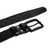 Men's leather belt, 'Shadow Gentleman' - Men's Traditional Dark Leather Belt with Black Buckle
