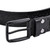 Men's leather belt, 'Shadow Gentleman' - Men's Traditional Dark Leather Belt with Black Buckle