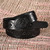 Men's leather belt, 'Shadow Icon' - Men's Handcrafted Classic Black 100% Leather Belt