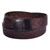 Men's leather belt, 'Armenian Leader' - Men's Handcrafted Dark Brown Armenian King Leather Belt