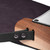 Leather messenger bag, 'Kaleidoscopic Splash' - Adjustable Multicolor Leather and Walnut Wood Messenger Bag