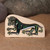 Ceramic magnet, 'Green Valiant' - Folk Art Lion of Geghard Glazed Ceramic Magnet in Green Hues