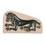 Ceramic magnet, 'Green Valiant' - Folk Art Lion of Geghard Glazed Ceramic Magnet in Green Hues