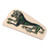 Ceramic magnet, 'Green Valiant' - Folk Art Lion of Geghard Glazed Ceramic Magnet in Green Hues