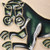 Ceramic magnet, 'Green Valiant' - Folk Art Lion of Geghard Glazed Ceramic Magnet in Green Hues