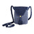 Knit sling bag, 'Adventures in Blue' - Bohemian Blue Knit Sling Bag with Braided Strap from Armenia