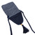 Knit sling bag, 'Adventures in Blue' - Bohemian Blue Knit Sling Bag with Braided Strap from Armenia