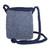 Knit sling bag, 'Adventures in Blue' - Bohemian Blue Knit Sling Bag with Braided Strap from Armenia