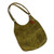 Leather hobo bag, 'Sylvan Days' - Sylvan Green 100% Leather Hobo Bag Handcrafted in Armenia