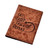 Suede passport holder, 'Traveler's Advice' - Inspirational Brown 100% Suede Passport Holder from Armenia