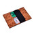 Suede passport holder, 'Traveler's Advice' - Inspirational Brown 100% Suede Passport Holder from Armenia