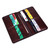 Leather card holder, 'Exquisite Organization' - Brown Leather Card Holder with 12 Slots and Bill Compartment