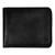 Leather wallet, 'Obsidian Times' - Minimalist 100% Leather Wallet in an Obsidian Black Hue