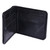 Leather wallet, 'Obsidian Times' - Minimalist 100% Leather Wallet in an Obsidian Black Hue