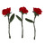 Wool felt home accents, 'Rose Illusion' (set of 3) - Romantic Red Rose-Shaped 3-Piece Wool Felt Home Accent Set