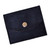 Suede card holder, 'Days of Elegance' - Suede Card Holder in Blue with One Pocket and Four Slots