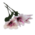 Wool felt home accents, 'Lily Illusion' (set of 3, large) - Set of Three Large-Sized Lily-Themed Wool Felt Home Accents