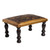 Leather and wood ottoman, 'World of Birds' - Bird-Themed Leather and Wood Ottoman from Peru thumbail