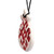 Ceramic pendant necklace, 'Pomegranate Bloom' - Hand-Painted Pomegranate-Shaped Ceramic Pendant Necklace