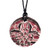 Collar colgante de cerámica - Collar Colgante Clásico De Cerámica Burdeos Pintado A Mano