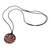 Collar colgante de cerámica - Collar Colgante Clásico De Cerámica Burdeos Pintado A Mano