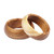 Wood band rings, 'Natural Duo' (pair) - 2 Hand-Carved Apricot Wood Band Rings with Natural Finish