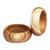 Wood band rings, 'Natural Duo' (pair) - 2 Hand-Carved Apricot Wood Band Rings with Natural Finish