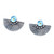 Natural flower and sterling silver drop earrings, 'Silver Serenade' - Classic Sterling Silver Drop Earrings with Natural Flowers