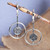 Sterling silver dangle earrings, 'Avant-Garde Charm' - Polished Modern Round Sterling Silver Dangle Earrings