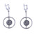 Sterling silver dangle earrings, 'Avant-Garde Charm' - Polished Modern Round Sterling Silver Dangle Earrings