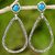 Gold accent sterling silver dangle earrings, 'Rustic Tear' - Gold Accent Silver Earrings with Reconstituted Turquoise