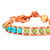 Agate, howlite and leather beaded bracelet, 'Summery Flair' - Handmade Agate and Howlite Beaded Bracelet with Leather Cord