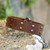 Pulsera de cuero para hombre - Pulsera de cuero color café para hombre con detalles de latón