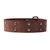 Pulsera de cuero para hombre - Pulsera de cuero color café para hombre con detalles de latón