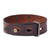 Pulsera de cuero para hombre - Pulsera de cuero color café para hombre con detalles de latón
