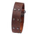 Pulsera de cuero para hombre - Pulsera de cuero color café para hombre con detalles de latón