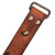 Men's leather wristband bracelet, 'Honey & Bravery' - Men's Honey Leather Wristband Bracelet with Brass Accents
