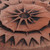 Ceramic pendant necklace, 'Ancient Sun' - Black and Brown Sun-Themed Ceramic Cord Pendant Necklace