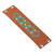 Leather wristband bracelet, 'Marash Waves' - Brown Leather Wristband Bracelet with Geometric Details