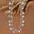 Amazonite macrame charm necklace, 'Paradisiacal Triumph' - Cotton and Amazonite Macrame Charm Necklace from Armenia
