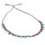Amazonite macrame charm necklace, 'Paradisiacal Triumph' - Cotton and Amazonite Macrame Charm Necklace from Armenia