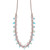 Amazonite macrame charm necklace, 'Paradisiacal Triumph' - Cotton and Amazonite Macrame Charm Necklace from Armenia