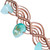 Amazonite macrame charm necklace, 'Paradisiacal Triumph' - Cotton and Amazonite Macrame Charm Necklace from Armenia