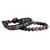 Pulseras de cuero de cuero y ágata para hombres, (conjunto de 2) - Pulseras de cuero negro y ágata oscura para hombre (juego de 2)