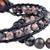Pulseras de cuero de cuero y ágata para hombres, (conjunto de 2) - Pulseras de cuero negro y ágata oscura para hombre (juego de 2)
